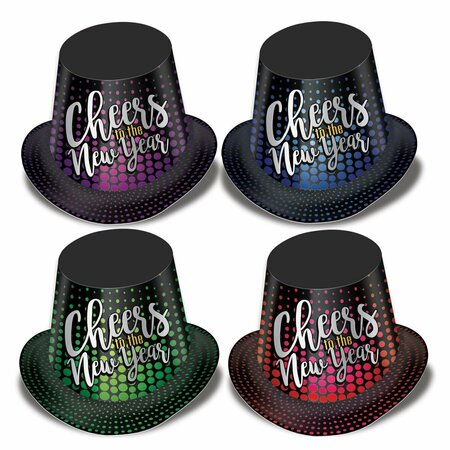 GOLDENGIFTS Cheers to the New Year Hi-Hats, Assorted Color - One Size Fits All, 25PK GO3342325